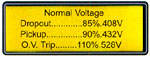 Voltage and Frequency Settings