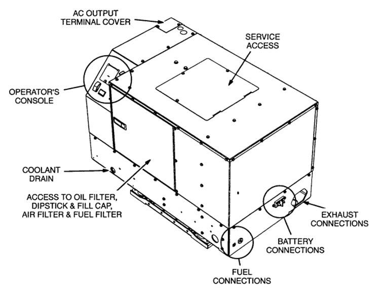 RV Quiet Diesel and CMQD (Commercial Mobile Quiet Diesel) Service Drawing