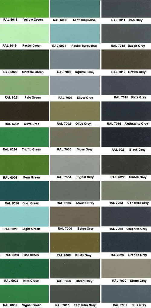 Generatorjoe RAL paint colors